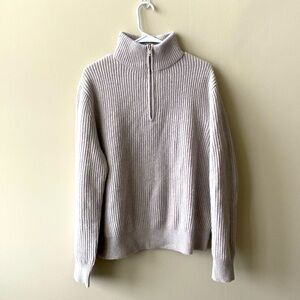 ITALIC zip pullover cashmere sweater